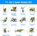 STEM Projects 11-in-1 Solar Robot Toy for Kids Ages 8-12, Science Kits Educational Robotics to Build, Christmas Birthday Gifts for 8 9 10 11 12 13 14 Year Old Boys Girls Teens.