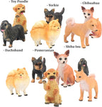 Liberty Imports 18 PCS Large Dog Figurines Playset, 4" Toy Pet Puppy Realistic Play Figures, Canine Bulk Animal Variety Cake Toppers, Party Favors for Kids