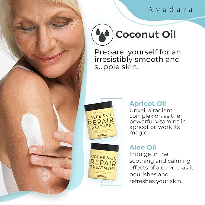 Crepey Skin Repair cream 8oz, Firming Lotion for Loose Skin, Crepe Corrector Collagen Cream for Body Tightening, Wrinkle Cream for Face, Neck, Arms and Legs, 500+ Uses