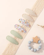 40 Pcs 2.2 In Baby Hair Clips for Girls Handmade Floral Print Snap Toddler Hair Accessories for Girls Baby Toddlers Kids Teens