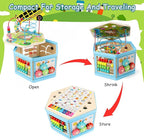 Wooden Activity Cube for 1 Year Old Kids, Educational Learning Bead Maze for Toddler Age 1-3, Developmental Montessori Toys for 12-36 Months Boys Girls Gift