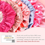YANIBEST Baby Satin Bonnet Sleep Cap - Double Layer Reversible Adjustable Silky Satin Cap for Infant Toddler(5-12Year,Pink)