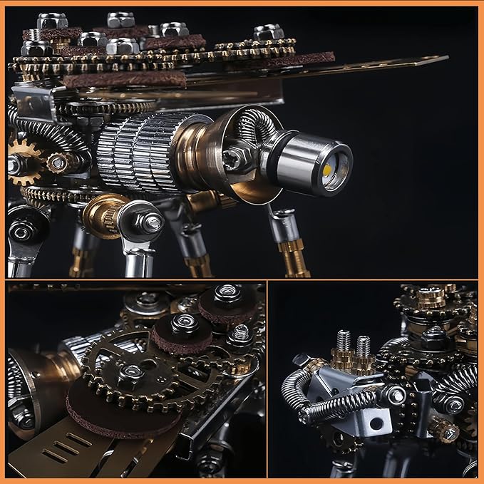 Adult 3D Metal Puzzle, Punk Insect Model Set, 3D Metal Puzzle Mechanical Insect Building Blocks, Fun DIY Assembly, high-end Men's Gifts.