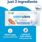 WaterWipes Sensitive+ Newborn & Baby Wipes, 3-In-1 Cleans, Cares, Protects, 99.9% Water, Unscented & Hypoallergenic, 540 Count (9 Packs)