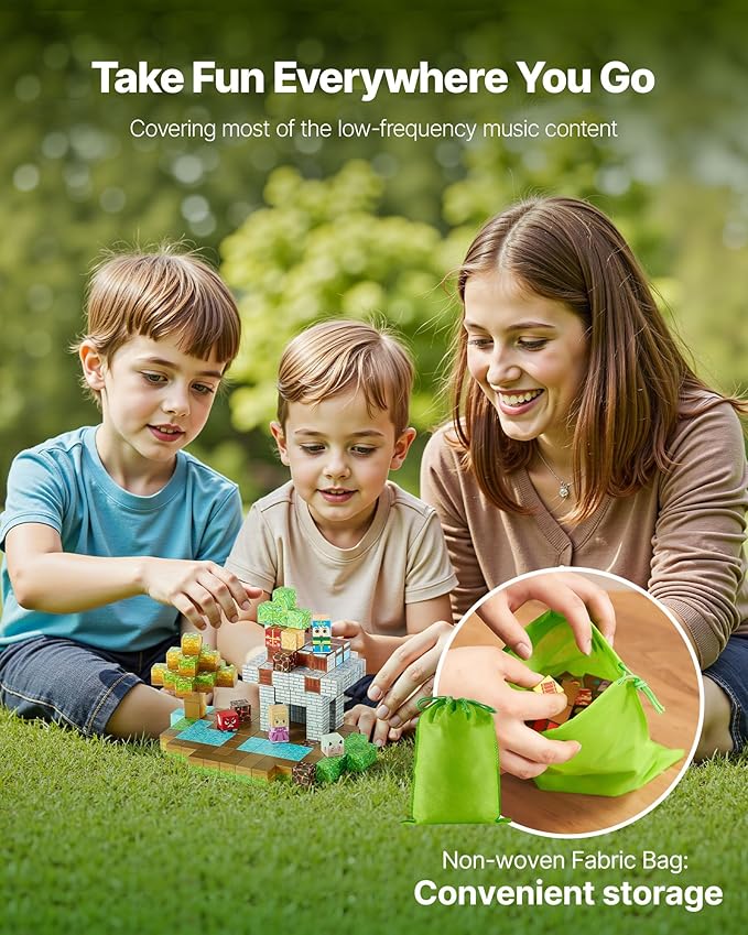 VEVOR Magnetic Blocks, 150 PCS Forest Castle Set, Magnetic Building Cubes for Kids, STEM Montessori Sensory Toys for Christmas Birthday Gift, Construction Stacking Toy for 3+ Years Old Boys & Girls