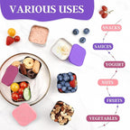 Stainless Steel Snack Containers for Kids,7.2oz Easy Open Leak Proof Reusable Snack Box Container with Lids,Small Lunch Containers for Meal Prep,School,Picnic and Travel-3Pack