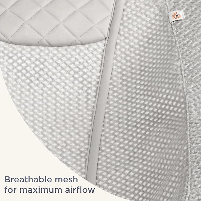 Ergobaby Evolve 3-in-1 Mesh Baby Bouncer Seat, Adjustable Multi-Position Infant Bouncer and Toddler Chair, Breathable Mesh, Converts from Newborn to Toddler - Grey