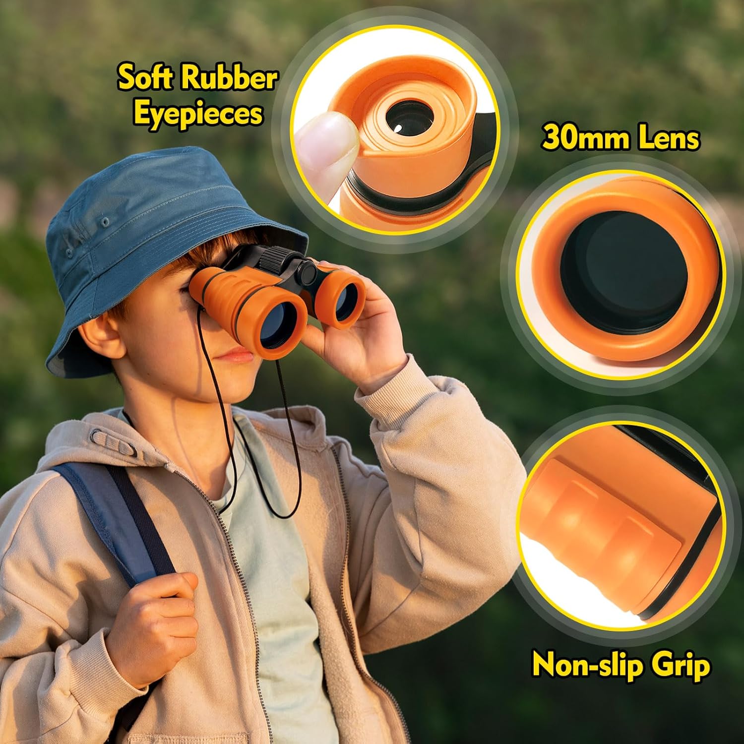 Binoculars for Kids Ages 3-12, Boys Girls Outdoor Gifts Toys - Perfect for Bird Watching, Camping, and Outdoor Exploration