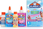 Elmer’s Neon Sky Slime Kit, Slime Supplies Include Transparent Color Liquid Glue, Crunchy Slime Activator, Cherry Limeade Slime Activator, 4 Count