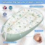 Baby Lounger - Breathable & Soft Baby Nest, Portable and Lightweight Tummy Time Lounger for Home and Travel, Ideal Newborn Babies Essentials Baby Shower Gifts