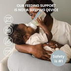 snuggle me Organic Nursing Pillow (New 2025 Design) | Bottle & Breastfeeding Pillow with Organic Cotton Cover & Fiberfill, Machine Washable Feeding Pillow, Newborn Essentials Must Haves (Stone) - v2