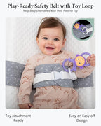 Changing Pad Strap – Soft, Adjustable & Secure Anti-Escape for Infants 0-24 Months. Universal Fit for Changing Pads & Changing Tables, Easy-Clean Fabric. Comfortable & Portable (Green)