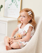 doboi 40Pcs Toddler Hair Clips Baby Girl Hair Bows Clips Floral Print Non Slip Wrapped Snap Heart shaped Hairpins Flower Clips for Hair Barrettes Hair Accessories for Baby Toddler Girls Kids