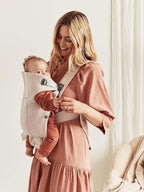BabyBjörn Baby Carrier Mini, 3D Jersey, Light Beige | Newborn Carrier (7-25 lbs), Ergonomic, Easy-to-Use