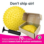 Edushape Original Sensory Ball for Baby - 7" Deflated with Pump, Transparent Yellow, Enhances Gross Motor Skills for Kids 6 Months & Up