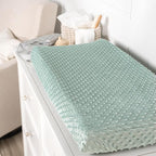 Gerber Unisex Baby Changing Pad Cover, Dino Time, Green with White Polka Dots, Soft Velboa, Newborn, Infant, Baby, CHANGING PAD COVER