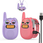 Walkie Talkies for Kids Rechargeable, Christmas Birthday Gifts for Girls Age 3-9,Easy to Use Kids Walkie Talkies,Spy Games Toys for 3 4 5 6 7 8 9 10 12 Year Old Girl with USB Chargeable Battery 2 Pack