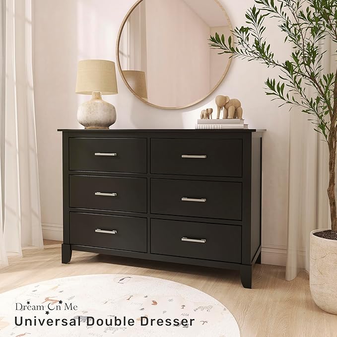 Dream On Me Cleo Double Dresser in Black