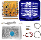 Mini 3D Led Cube DIY Electronics Kit Soldering Project Kit (3D8MINI-ALLBLUE-KIT)