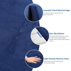 Baby Play Mat for Floor,1.3" Thick Memory foam Tummy Time Mat for Toddlers,Infants,kids,Water-Repellent Soft Nursery Rug ,79"×79" Extra Large Non Slip for Crawling&Yoga,Tatami Style for Living Room(Royal Blue)