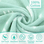 VOOVA & MOVAS Thick Baby Hooded Bath Towel - 100% Cotton,400GSM, 30.5x36 Inches,0-2Years, Super Absorbent Large Towel with Cute Dino Hood for Newborn, Baby, Infant, Dino