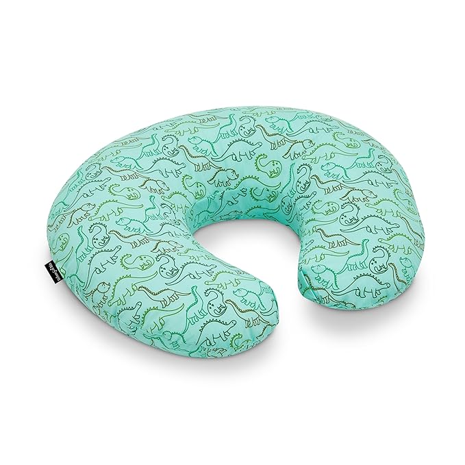 Dream On Me Beeboo Nursing Pillow and Positioner, Breastfeeding and Bottlefeeding Pillow, Removable and Washable Pillow Cover, Soft and Breathable Fabric, Green
