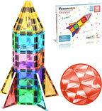 PicassoTiles 30pcs Mini Size Magnetic Tiles Sensory Magnet Toys Diamond Series Construction Building Blocks Set STEM Learning Travel Size Educational Toy for Kids Boys Girls Toddlers Age 3+ PTM30