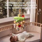 TUMAMA Baby Toys 0 3 6 12 Months, Crib Mobile Toys Bee Toy with Squeaky, Crinkle, Rattle, Montessori Newborn Sensory Baby Gym Stroller Crib Hanging Toy