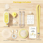 1308 Hands Free Breast Pump | SPA-Level Comfort Wearable Breastfeeding Pump 3 Modes & 9 Levels, Low-Noise Electric Breast Pump Portable for Office & Home Use (27mm Shield, 21/24mm Flange)