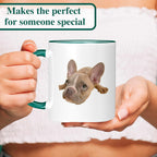 Personalized Coffee Mug, Custom Photo Text 11 Oz Ceramic Mug, Customized Picture Name Tea Cup, Unique Gift Idea, Taza Cafe Personalizadas Fotos, Cute Custom Gifts Mom Women Men, Father's Day, Green