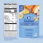 Gerber Stage 3 Baby Snacks, Truly Tropical Blend, Fruit & Veggie Melts, Baby Led Feeding, 7PK