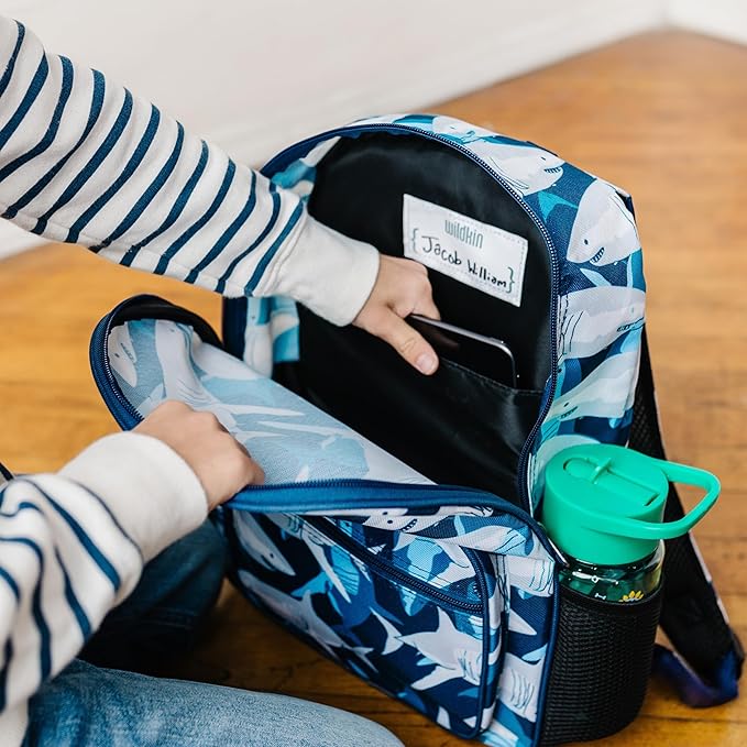 Wildkin ECO rPET Kids Backpack – Recycled, Padded, Adjustable for School & Travel – Sharks