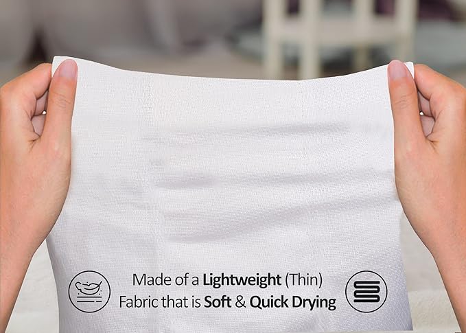 Ruvanti Unisex Baby Boys Girls Birdseye Prefold Cloth Diapers Washable - White 3-Ply 10 Pack