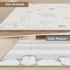 79x71 Foldable Play Mat for Baby, Extra Large Foam Play Mat Tummy Time and Crawling Mat, Waterproof & Anti-Slip Reversible Portable Baby Floor Mat for Infant, Toddler