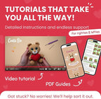 Cookie Box Crochet Kit for Beginners - Learn to Craft Amigurumi Stuffed Animals - Knitting Gift for Kids and Adults - Beginner-Friendly Yarn - Stitch-by-Stitch Video Tutorial - Bear Charlie