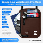 Neck Wallet for Travel & Passport Holder with RFID Blocking - Slim & Easy to Conceal Nylon Travel Pouch for men & women - Holds Phone, Cash, Cards, Keys - Sweat & Water Resistant - Large - Mocha