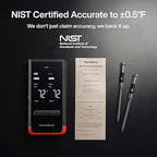 Smart Bluetooth Wireless Meat Thermometer: Standalone Base, WiFi Unlimited Range, 6 Sensors with NIST Certified Accuracy, 2 Probes for Kitchen, BBQ, Grill, Oven, Smoker, Rotisserie