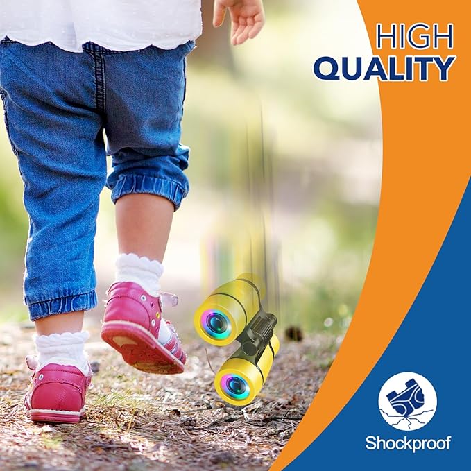 Toys for 3-7 Year Old Girl Boy: LET'S GO! Bird Watching Binoculars for Kids Ages 3 4 5 6 7 Year Old Girls Boys Outside Learning Toy for Kid Preschool Gift Toddler Binoculars Toy Stuffers