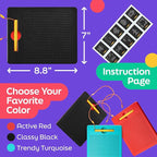 Magnetic Drawing Board for Toddlers & Kids - Toddler Doodle & Sketch Toys, Includes Magnet Stylus Pen and Beads for Girls & Boys, Travel & Car Ride Activities