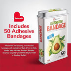 BioSwiss Bandages, Avocado Shaped Self Adhesive Bandage, Latex Free Sterile Wound Care, Fun First Aid Kit Supplies for Kids, 50 Count