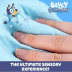 Bluey Premium Cloud Slime, Blueberry-Scented Fluffy Slime, Pre-Made Slime for Kids with Mix-Ins, Bluey Toys, Party Favors for Kids 8-12, Bluey Party Favors, Girls Toys 8-10, Toddler Travel Toys