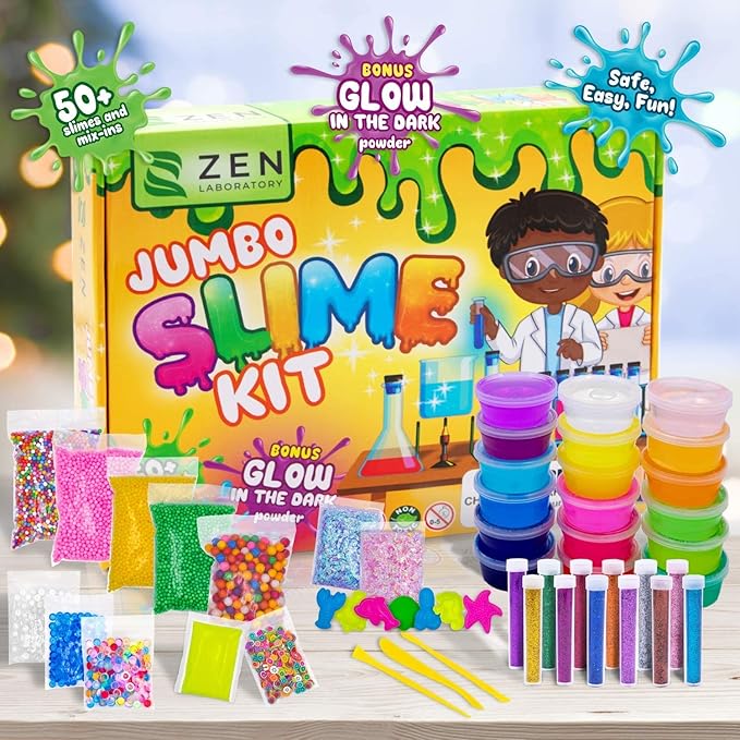 Ultimate Slime Kit for Girls 10-12 | Perfect Toys for Girls 7-12 Years Old | Complete DIY Slime Making Kit for Kids and Boys | Christmas Party Favors