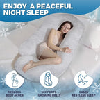 PILLANI Cooling Pregnancy Pillows for Sleeping – 57-Inch Maternity Pillow for Pregnant Women with Removable Washable Cover – Support for Back, Belly, Neck, Legs, & Hips – V C U Shaped Full Body Pillow