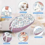 Baby Lounger - Breathable & Soft Baby Nest, Portable and Lightweight Tummy Time Lounger for Home and Travel, Ideal Newborn Babies Essentials Baby Shower Gifts