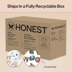 The Honest Company Clean Conscious Diapers for Delicate Skin | Up to 100% Leakproof | Hypoallergenic, Fragrance Free | Gender Neutral | Super Club Box, Size 5 (27+ lbs), 84 Count (Prints May Vary)