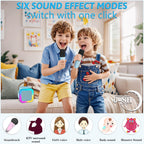 Mini Karaoke Machine with 2 Wireless Microphones for Kids, Portable Karaoke Machine for Kids, Kids Karaoke Machine Toys for Girls Boys Gifts for Home Parties Birthday (Blue)