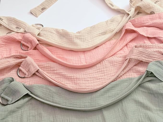 Superior Design Evergrwn Multi-use Privacy Nursing Cover Up for Breastfeeding, 100% Cotton Breathable Nursing Cover with Arch Neckline, Muslin Breastfeeding Cover, Baby Essentials (Rainbow Beige)