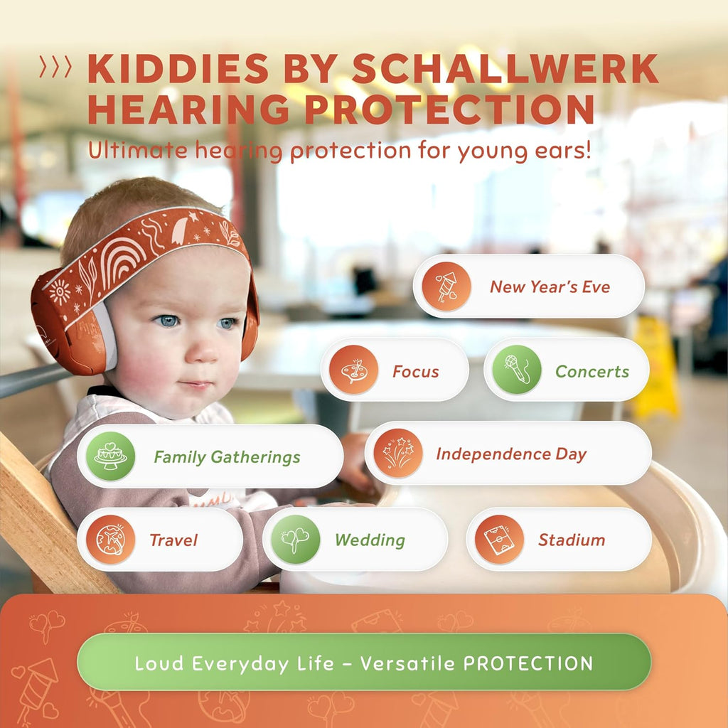 Schallwerk ® Mini+ Baby Ear Muffs – Infant Noise Cancelling Headphones, Toddler Ear Protection, Baby Headphones for Noise