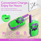 Vvinca Walkie Talkies for Kids Rechargeable, Spider Toys for Ages 3 4 5 6 7 8 9 10 Boys Girls Christmas Birthday Gifts for 3-12 Year Old, 2 Way Radio 22 CH VOX Long Range Walkie Talkie with Flashlight