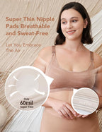 HOFISH Lace Nursing Bras for Breastfeeding, Thin and Breathable Nipple Pad Maternity Bra for Pregnancy